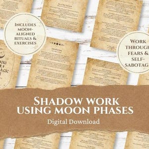 Shadow Work and Moon Magic Guide | Lunar Rituals & Journaling Prompts | Witchcraft Digital Download