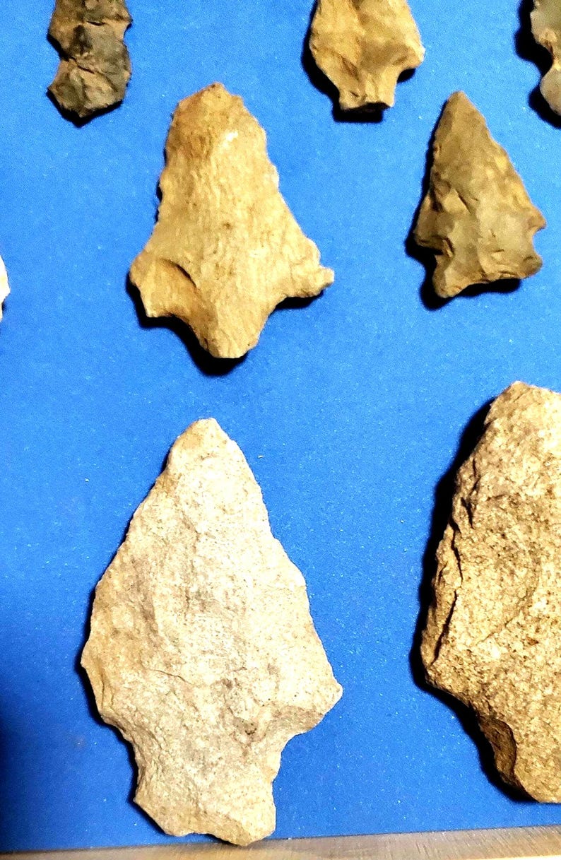 authentic Indian artifacts. Arrowheads imagem 4