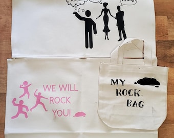 rock lovers bag and mat, decor