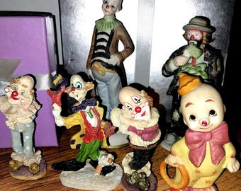 Vintage porcelain clown 1980s