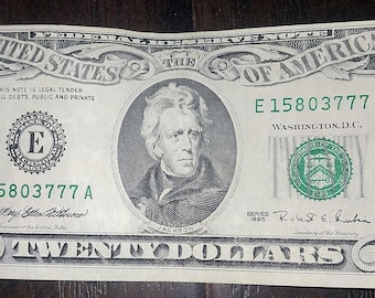 1995 20 Bill | Błąd nieprawidłowego wydruku, Richmond E Series FRN