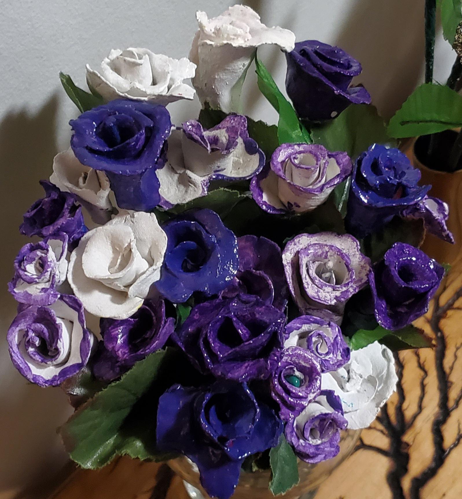 Handmade Clay Roses, Colorful Floral Arrangement, Mother's Day Gift - Etsy