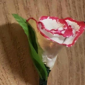 Mother's Day or any day Gift for her clay Rose on Wooden background. image 8