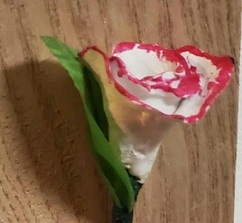 Mother's Day or any day Gift for her clay Rose on Wooden background. image 8