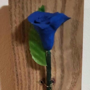 Mother's Day or any day Gift for her clay Rose on Wooden background. image 1