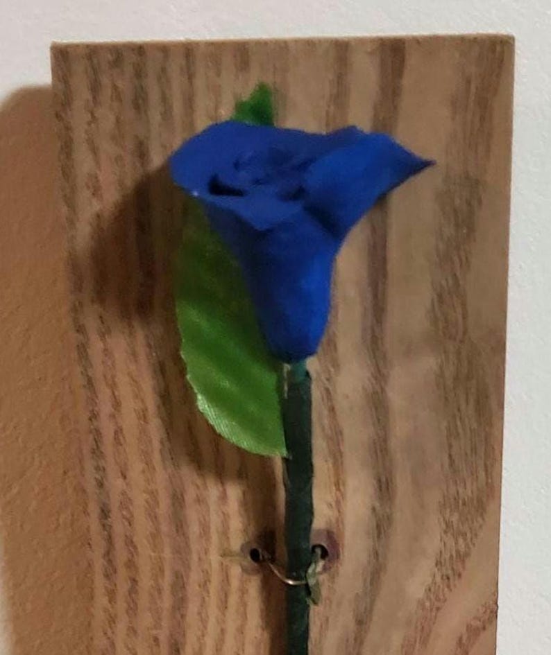 Mother's Day or any day Gift for her clay Rose on Wooden background. image 1