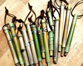 Bamboo Money Holder, Leather Accent, Personalized Gift