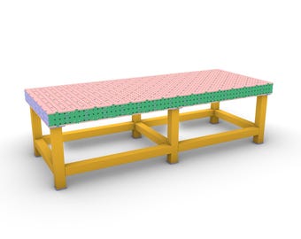 Digital product - DXF Files - Welding Table - 10ftX4ftX6IN 0.5IN- 10MM Reduced All Around - Imperial Dimensions