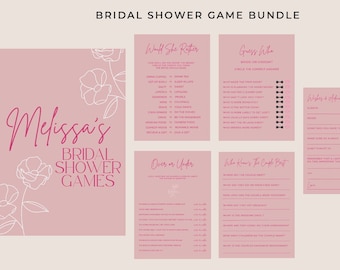 Bridal Shower Games, Printable Bridal Shower Games, Wedding Shower Games