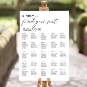 Hochzeit Sitzplan Vorlage, Druckbare Sitztabelle, Hochzeit Sitzplan, DIY Sitzplan, Tisch Sitzplan, Sitzplan