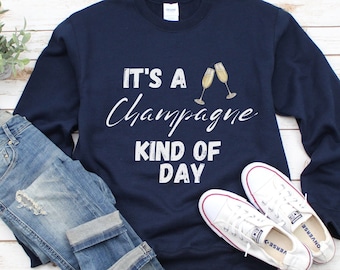 Champagne Sweatshirt, Girls Day Shirt,  Fun Brunch Sweatshirt, Sunday Funday Shirt, Champagne Problems Brunch Shirt, Brunch and Bubbly Shirt