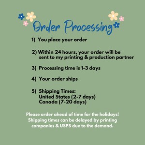 May include: Order processing information with steps for placing an order, shipping times, and a note about potential delays during the holidays. The text includes estimated shipping times for the United States and Canada.
