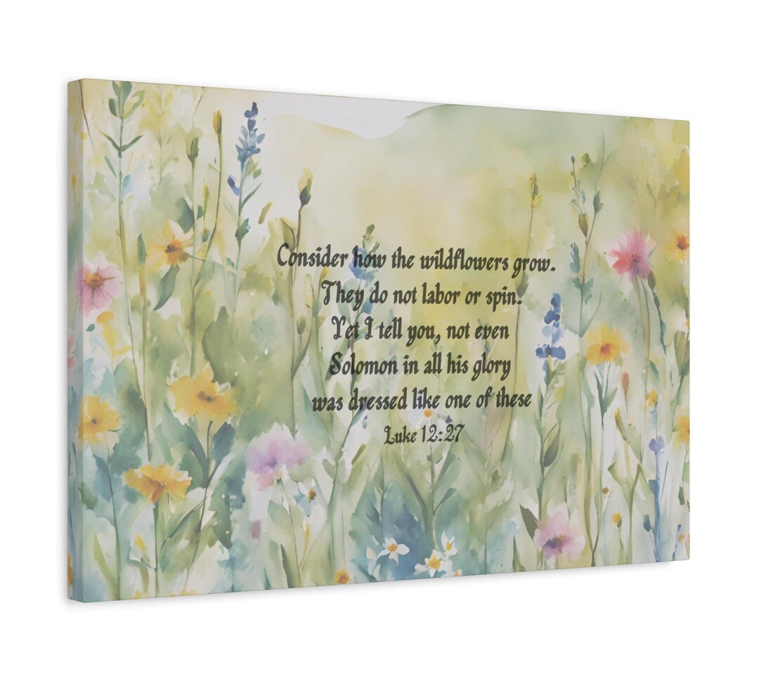 Christian Scripture Canvas Print Wall Art, Gallery Wrap Bible Verse Art ...