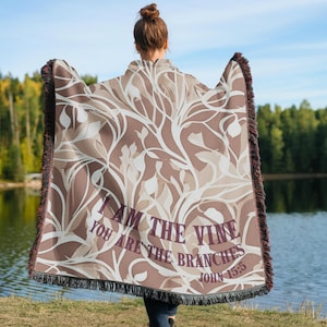 Bible Verse Christian Woven Blanket, Scripture Fringed Throw Blanket,  Bible Verse Tapestry, Picnic Blanket, New Home, Godly Sympathy Gift