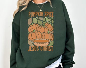 Sweat-shirt automne bohème chrétien, vêtements citrouilles d'automne pour femmes, pull de Thanksgiving, t-shirt d'Halloween religieux christianisme, cadeau chrétien