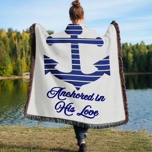 Christian Woven Encouragement Blanket, Christian Scripture Woven Tapestry, Ephesians Bible Verse Prayer Blanket Decor, Godly Sympathy Gift