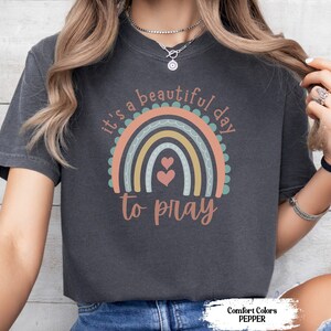 Christian Comfort Colors Retro Faith Based Shirt, Prayer Shirt, Trendy Faithful Christian Gift For Her, Christianity Faithful Jesus Apparel