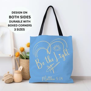 Christian tote bag Church bag Christian tote bags Christian merch Bible tote Wildflower tote bag Jesus tote Bible bag Boho christian bag