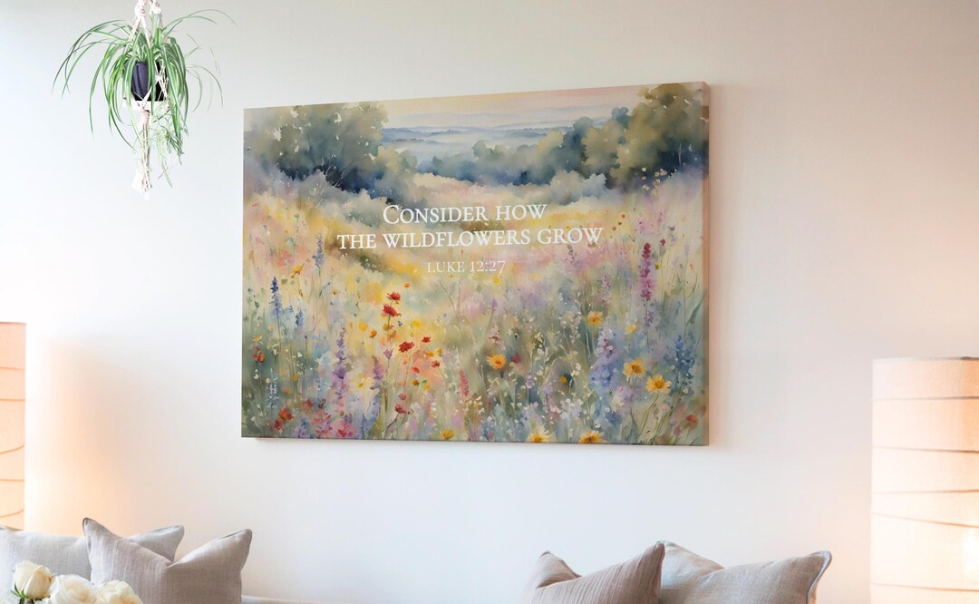 Christian Scripture Canvas Print Wall Art, Gallery Wrap Bible Verse Art ...