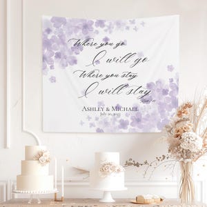 Personalized Wedding Display Backdrop, Custom Tapestry Christian Wedding Reception Decor, Church  Banner, Anniversary, Bridal Shower Gift
