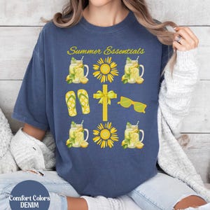 Women&#39;s Christian Comfort Colors Summer Shirt Hello Summer Gift For Teen, Christian Clothes Christian Beach Church Tee, Trendy Beach Shirt