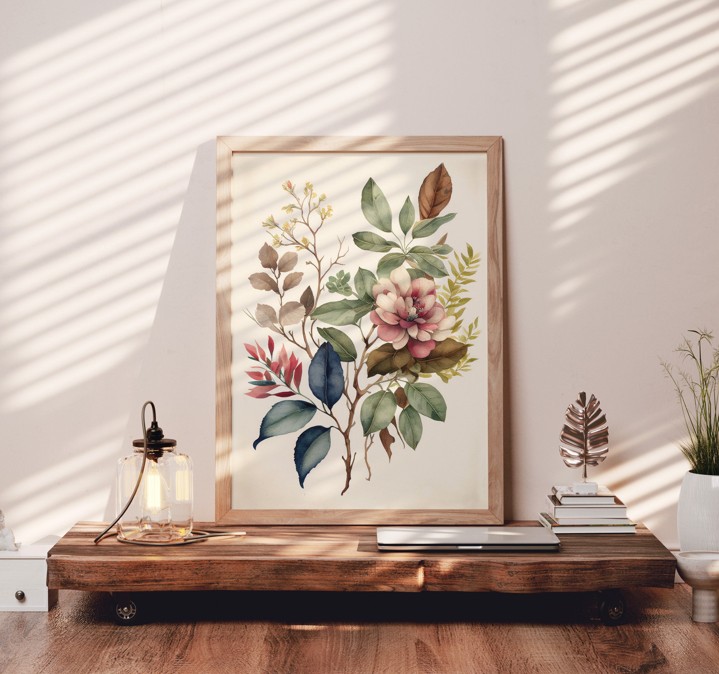 VINTAGE BOTANICA 2 Printable Wall Art, Modern Home Decor, Botanical Print, Set of 3, Atmospheric ...