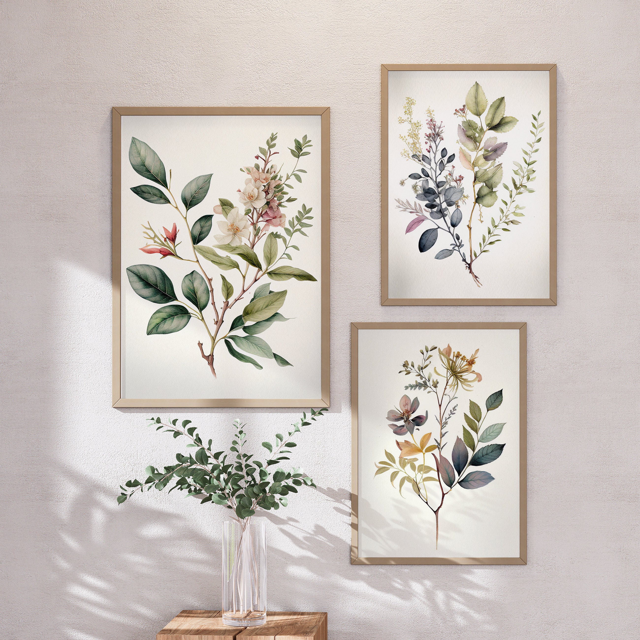 VINTAGE BOTANICA Printable Wall Art Modern Home Decor Botanical Wall