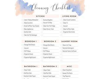 Fully Customizable Cleaning Checklist