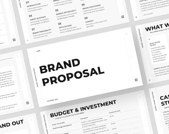 Brand Proposal Template | Brand Presentation | Canva Template | PowerPoint | Google Slides | Keynote | Pitch Deck Template