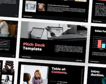 Pitch Deck Template | Business Presentation | Slide Deck Template | PowerPoint | Google Slides | Keynote | Marketing Template