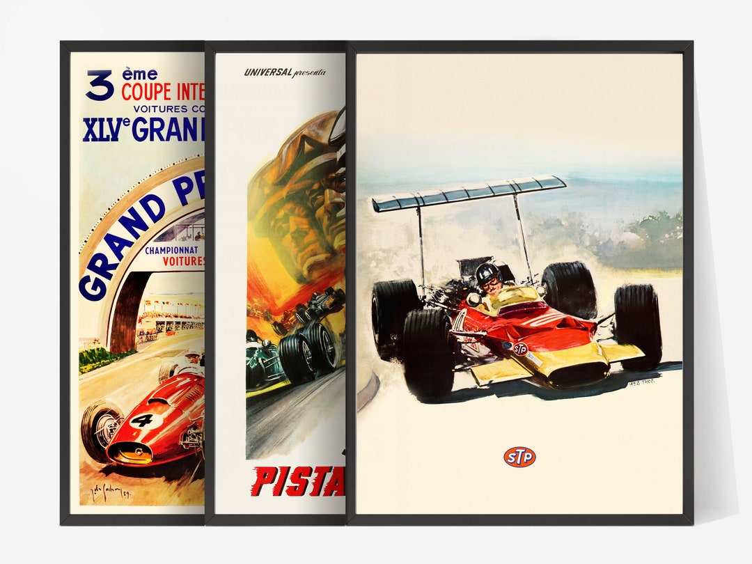 Car Posters Set Digital Download Racing Wall Art Cars and Etsy