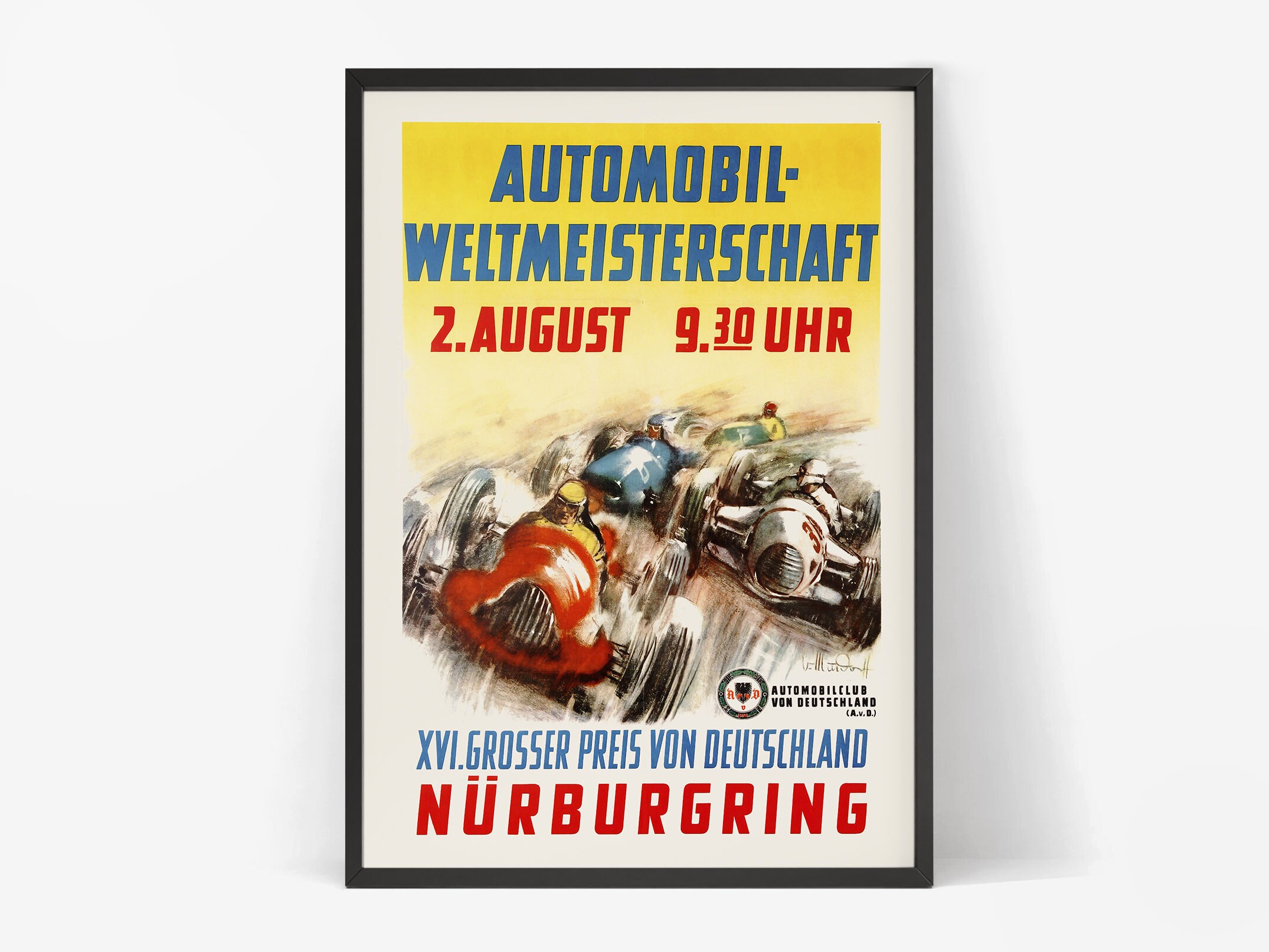 Vintage Car Grand Prix Motor Sport Nurburgring Mundorff 1953 Etsy