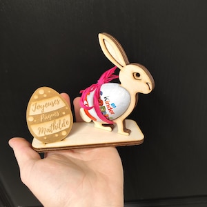 Kit lapin de Pâques, porte oeufs à monter soi même, DIY personnalisable