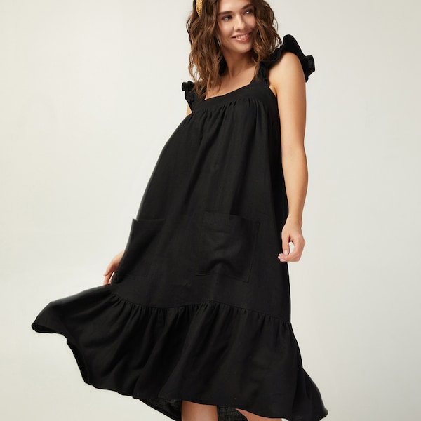 Sunlit Panel Strap Midi Dress main image 0
