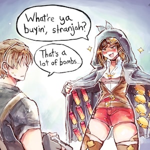 Leon Meets Ryza 10x8 Art Print
