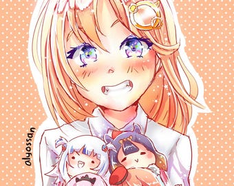 Amelia Watson y sus amigos, impresión artística de 8 x 10