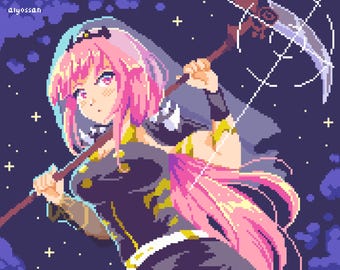 Mori Calliope 10x8 Pixel Art Print