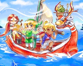 ゼルダの伝説 風のタクト 18 x 24 インチ ビデオゲーム ポスター