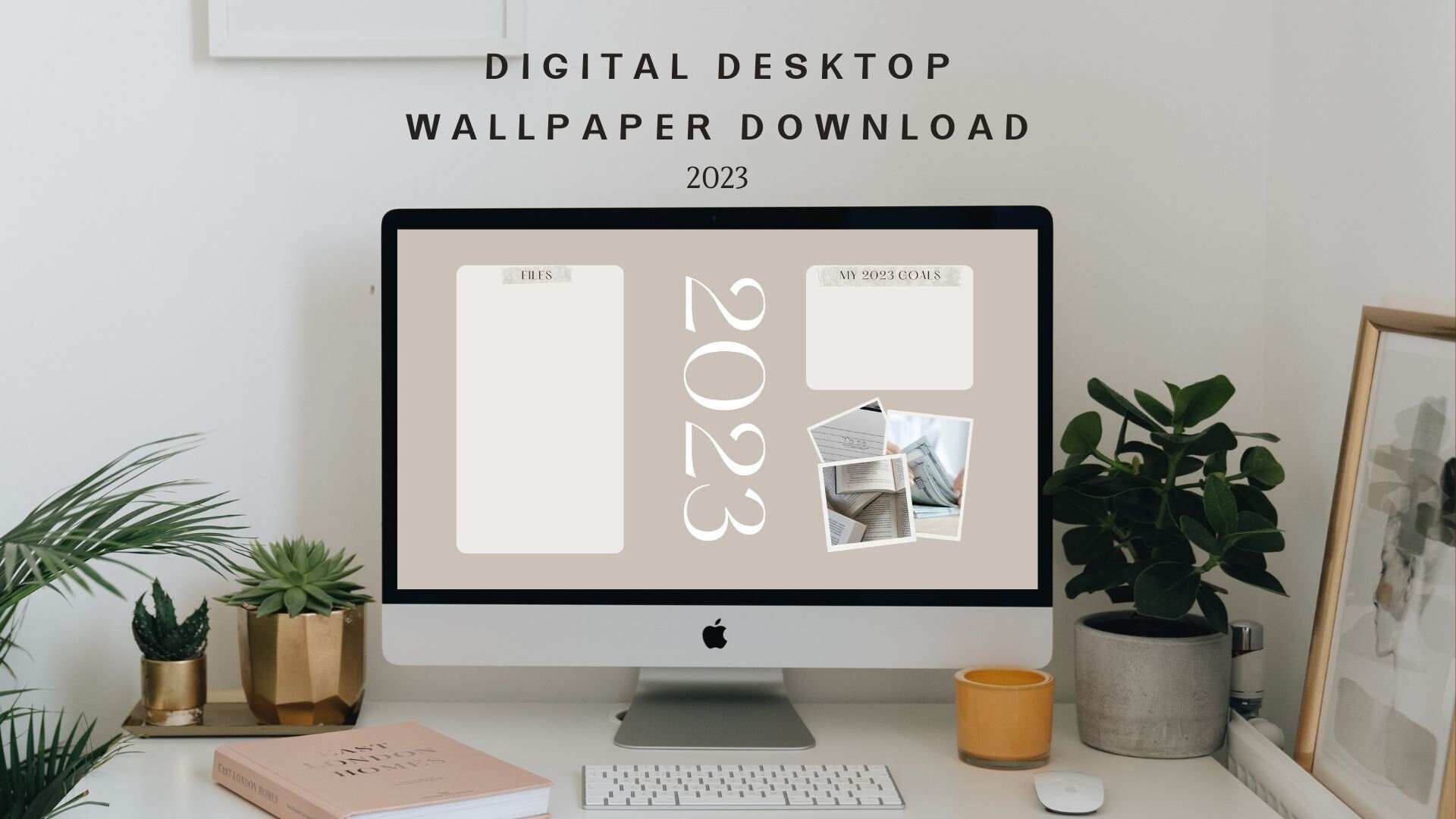 2023 Minimal Aesthetic Wallpaper Desktop Organizer, Aesthetic Minimalist Wallpaper, Windows