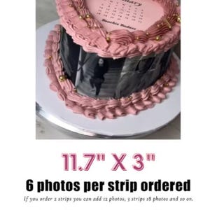 Edible Cake Strips/Wrap for trending burnaway cake, bespoke, Edible Image, Image Edible Cake Topper, Custom Edible Cake Topper, Cake Strip