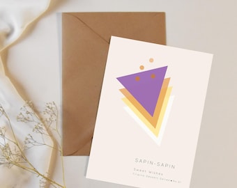 Cartão de felicitações Sapin Sapin | Arte moderna para imprimir sobre sobremesa filipina | Download digital para cumprimentos de aniversário