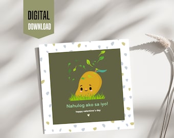 Cartão de Dia dos Namorados com Manga | Amor Filipino (Download Digital)