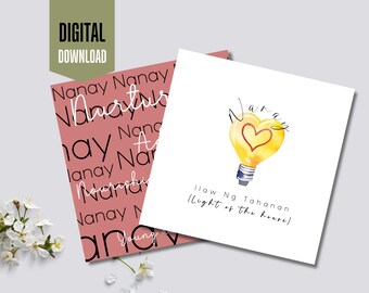 Nanay Filipino Mother&#39;s Day Card | Nanay Printable Card | Tagalog Mother&#39;s Day Greeting Card | For Mom | Gift for her |