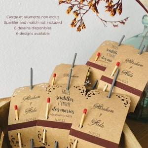 SPARKLER. Cierge magique mariage. SPARKLER WEDDING. minimalist. Wedding  favors. Pour Faire briller notre Amour! etiquettes cierges magiques