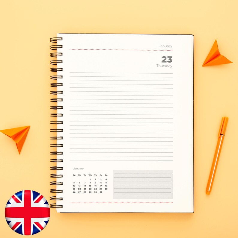 Printable 2025 Agenda Downloadable. Day per Page. Interior Agenda 2025 ...