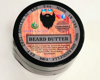 Cedar Leather 2oz Beard Butter