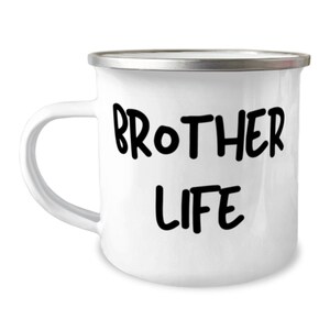 Cooler Bruder 12 Unzen Camper Becher, Bruder Leben, Geschenk für Brüder, Anerkennung Geschenke von Bruder, Geschenkverpackung, Schleife, Karte, Anhänger