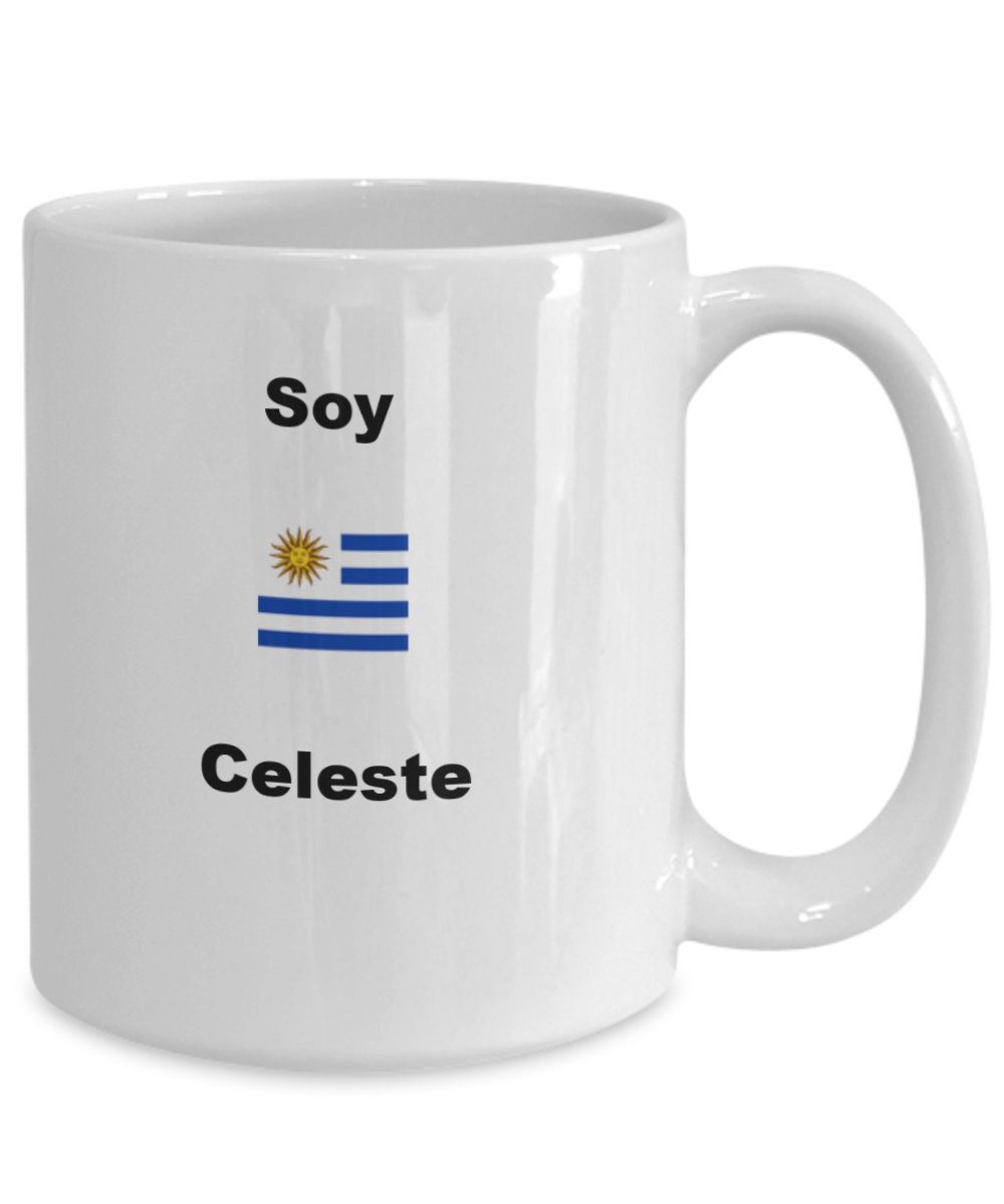 Fathers Day, Soy celeste, Uruguay flag, Uruguayan Dad, coffee mug. team Uruguay, Perfect gift for everyone, any occasions