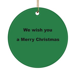 Ornament, circle, merry Christmas, green, gift, secret Santa, home office