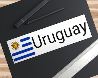 Uruguays flagga, bildekaler, vattentätt självhäftande tejp, Uruguays flagga för inomhusbruk och utomhusbruk